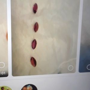 Marquise rhodolite garnet